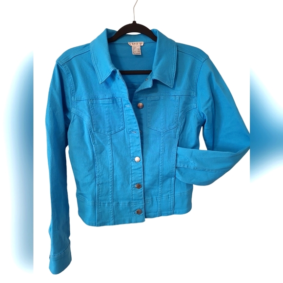 VENUS - Aqua Blue Jean Jacket - NWOT - Set - Picture 2 of 4
